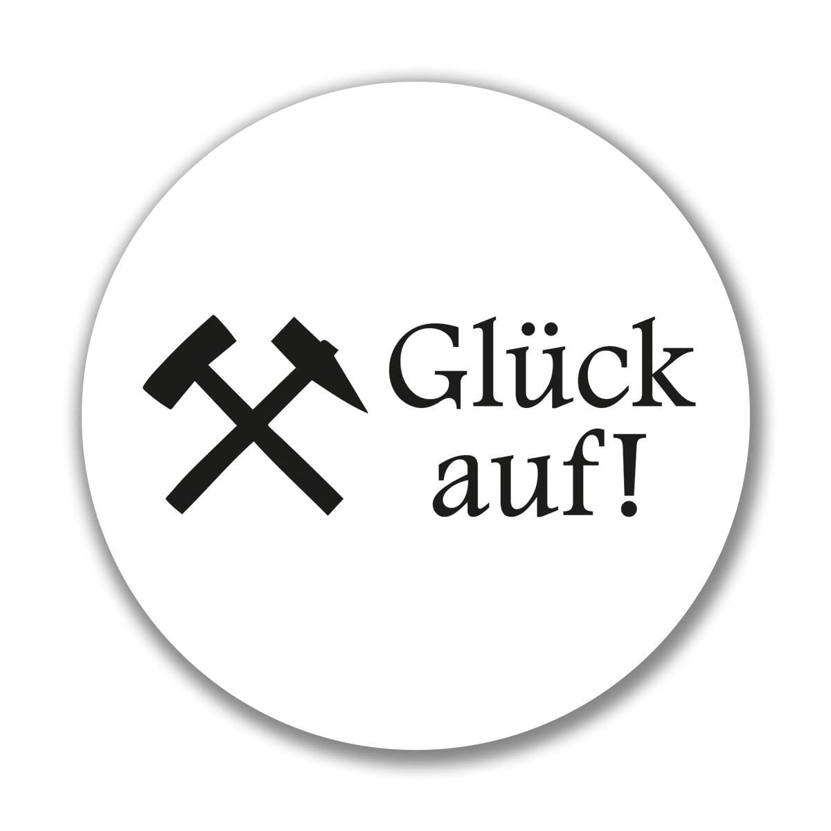 huuraa Aufkleber Glück auf! Ruhrpott Sticker Größe 10cm mit Bergbau Motiv Geschenk Idee für Freunde und Familie von huuraa