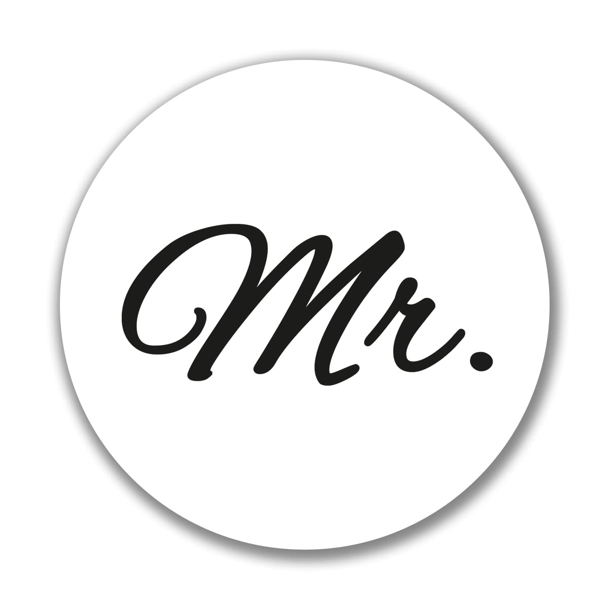 huuraa Aufkleber Mr. Schriftzug Sticker 10cm mit Motiv Hochzeits Geschenk Idee für Freunde und Familie von huuraa