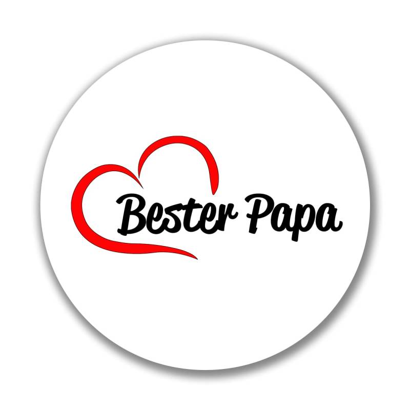 huuraa Aufkleber Bester Papa Herz Sticker 10cm mit Motiv für den tollsten Vater Geschenk Idee für Freunde und Familie von huuraa