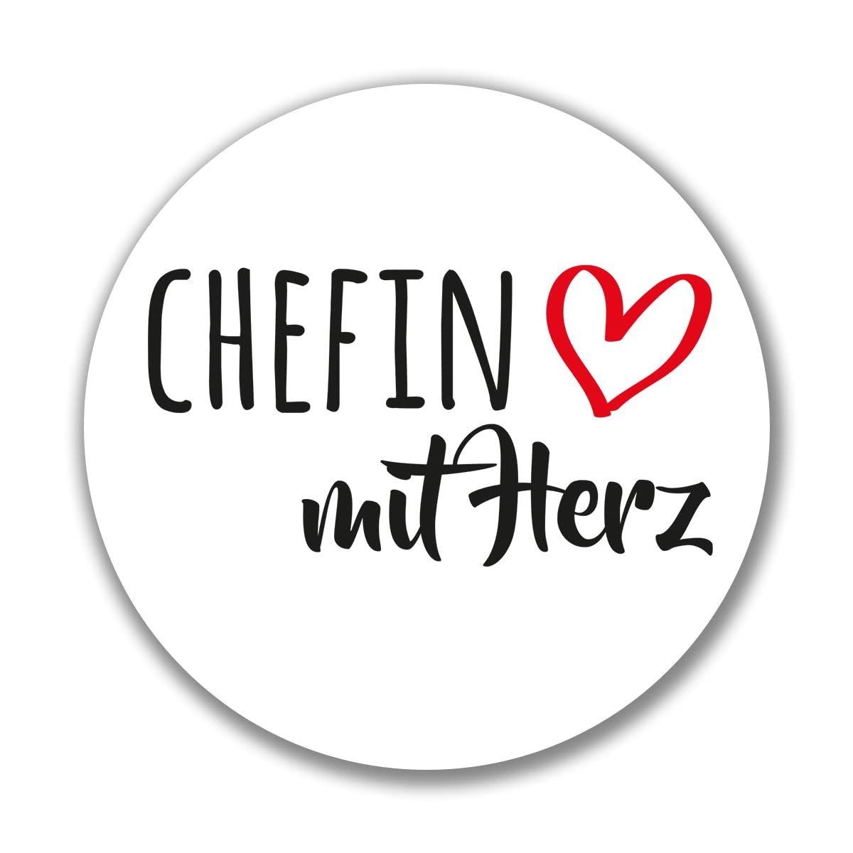 huuraa Aufkleber Chefin mit Herz Sticker 10cm mit Motiv für die tollsten Menschen Geschenk Idee für Freunde und Familie von huuraa