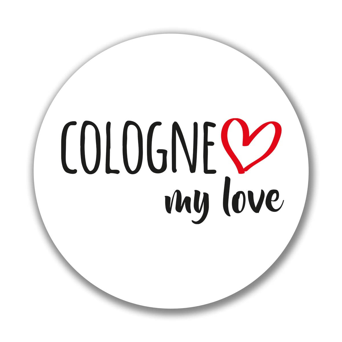 huuraa Aufkleber Cologne My Love Sticker Größe 10cm für alle Fans von Köln Deutschland Geschenk Idee für Freunde und Familie von huuraa