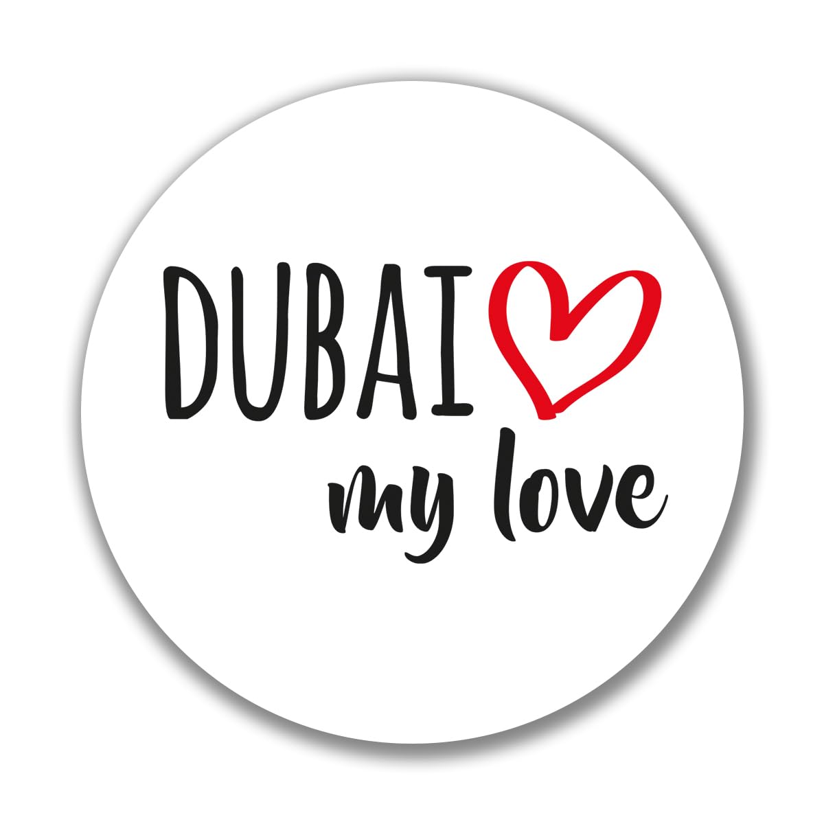 huuraa Aufkleber Dubai My Love Sticker Größe 10cm für alle Fans der Vereinigte Arabische Emirate Geschenk Idee für Freunde und Familie von huuraa