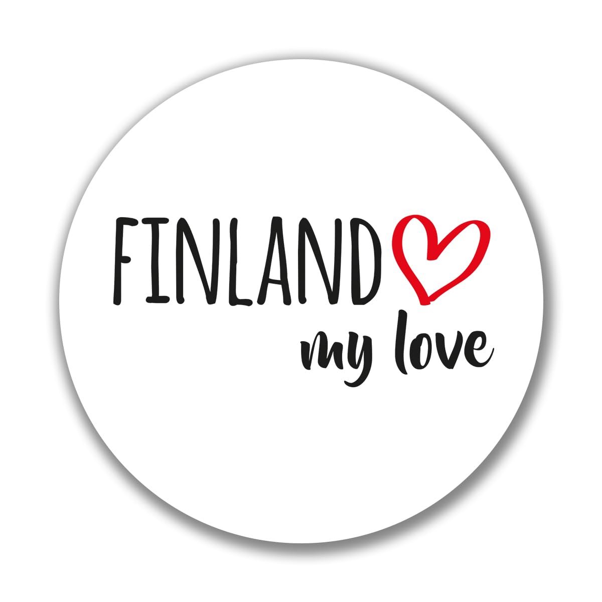 huuraa Aufkleber Finland My Love Sticker Größe 10cm für alle Fans von Finnland Geschenk Idee für Freunde und Familie von huuraa