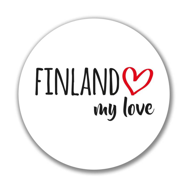 Huuraa Aufkleber Finland my love Geschenk Sticker 10cm Finland Geschenkidee von Huuraa