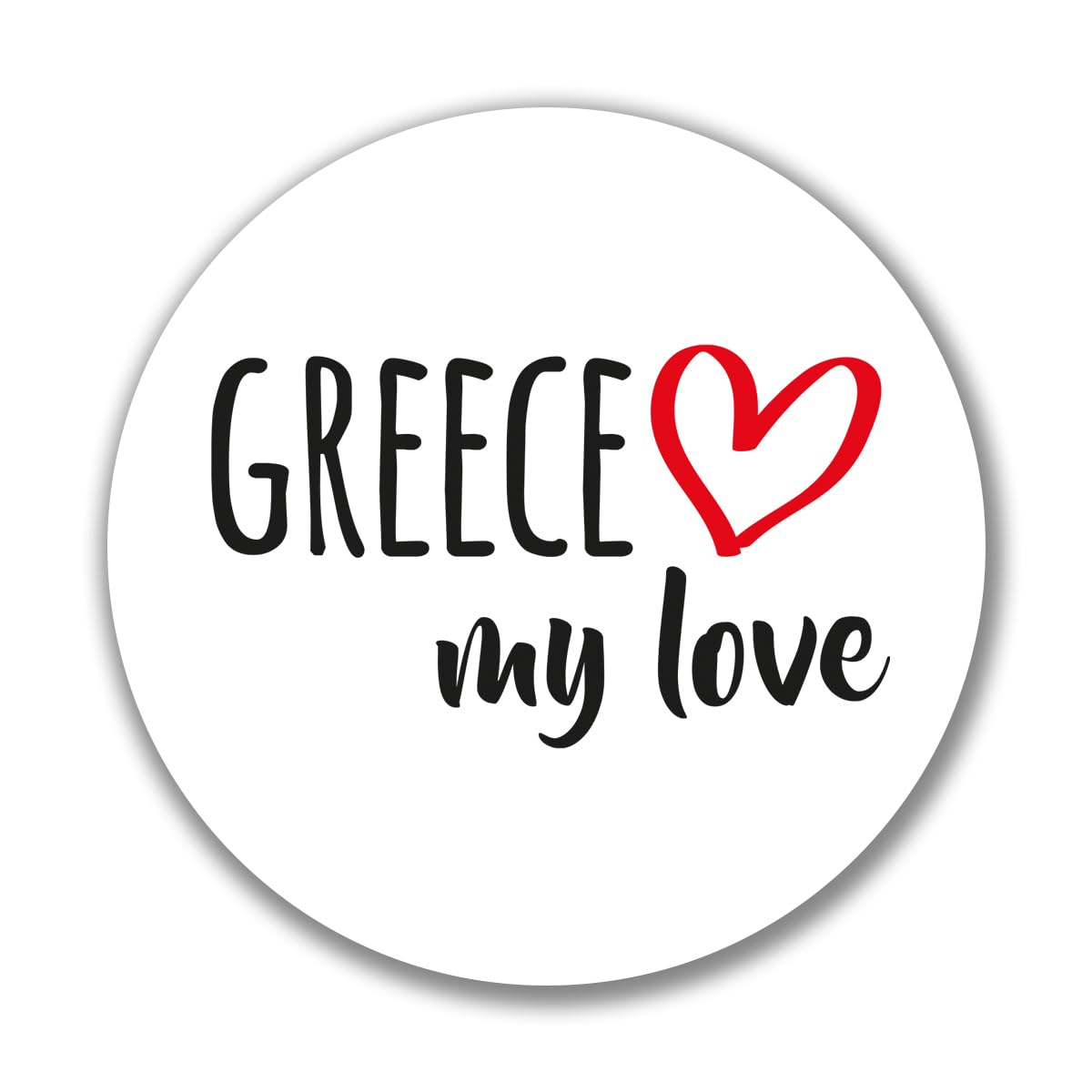 huuraa Aufkleber Greece My Love Sticker Größe 10cm für alle Fans von Griechenland Geschenk Idee für Freunde und Familie von huuraa