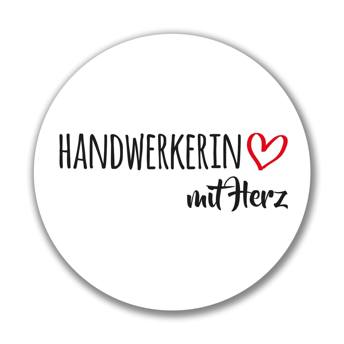 huuraa Aufkleber Handwerkerin mit Herz Sticker 10cm mit Motiv für die tollsten Menschen Geschenk Idee für Freunde und Familie von huuraa