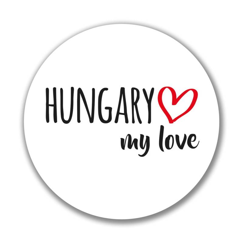 huuraa Aufkleber Hungary My Love Sticker Größe 10cm für alle Fans von Ungarn Geschenk Idee für Freunde und Familie von huuraa