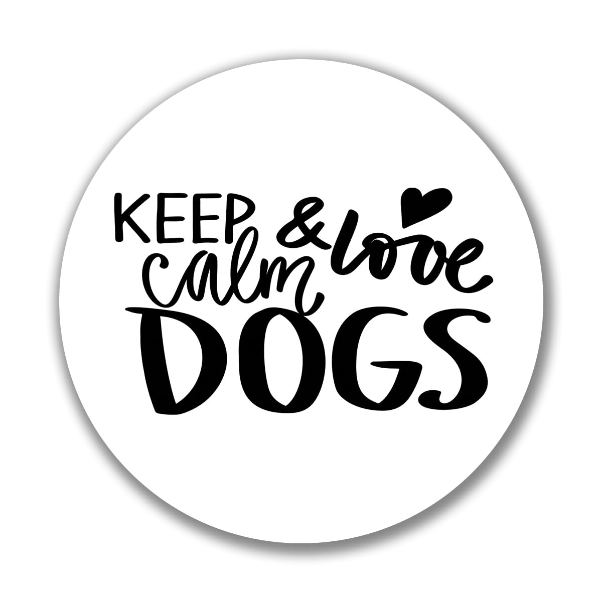 huuraa Aufkleber Keep Calm and Love Dogs Sticker Größe 10cm mit Motiv für alle die Hunde lieben Geschenk Idee für Freunde und Familie von huuraa