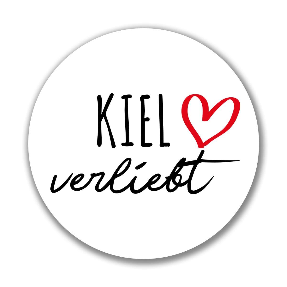 huuraa Aufkleber Kiel verliebt Sticker 10cm mit Namen deiner lieblings Stadt Geschenk Idee für Freunde und Familie von huuraa