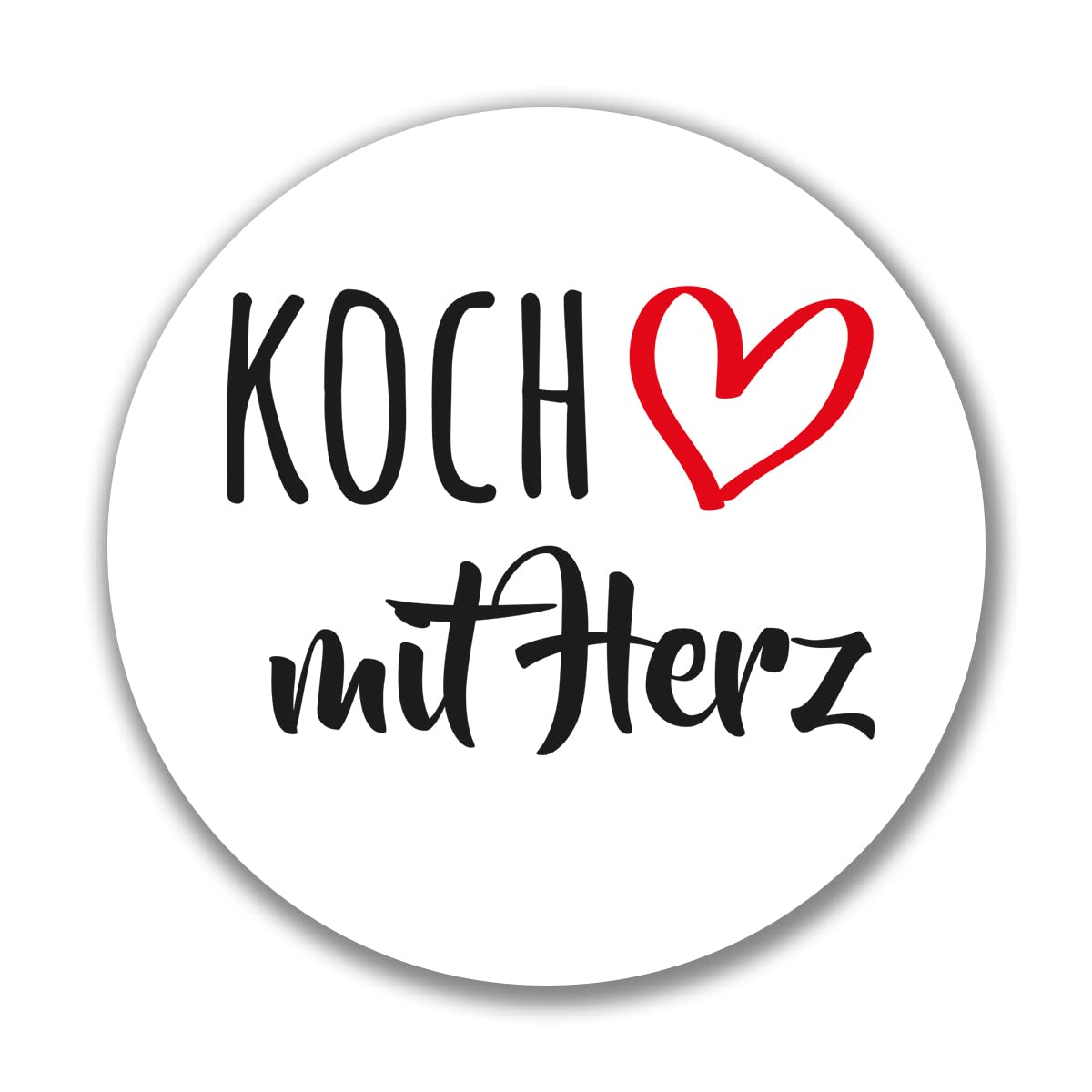 huuraa Aufkleber Koch mit Herz Sticker Größe 10cm mit Motiv für jeden Küchenchef Geschenk Idee für Freunde und Familie von huuraa