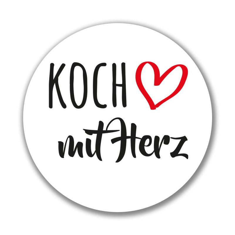 huuraa Aufkleber Koch mit Herz Sticker Größe 10cm mit Motiv für jeden Küchenchef Geschenk Idee für Freunde und Familie von huuraa