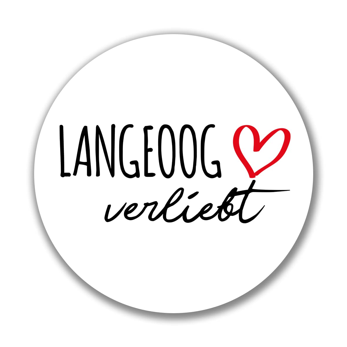 huuraa Aufkleber Langeoog verliebt Sticker mit Namen deiner lieblings Insel Geschenk Idee für Freunde und Familie von huuraa