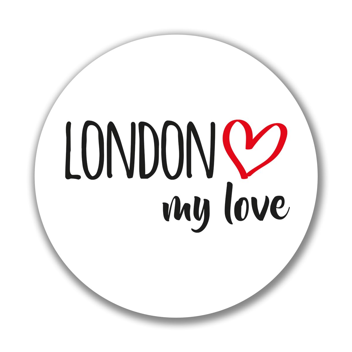 huuraa Aufkleber London My Love Sticker Größe 10cm für alle Fans von London Großbritannien Geschenk Idee für Freunde und Familie von huuraa