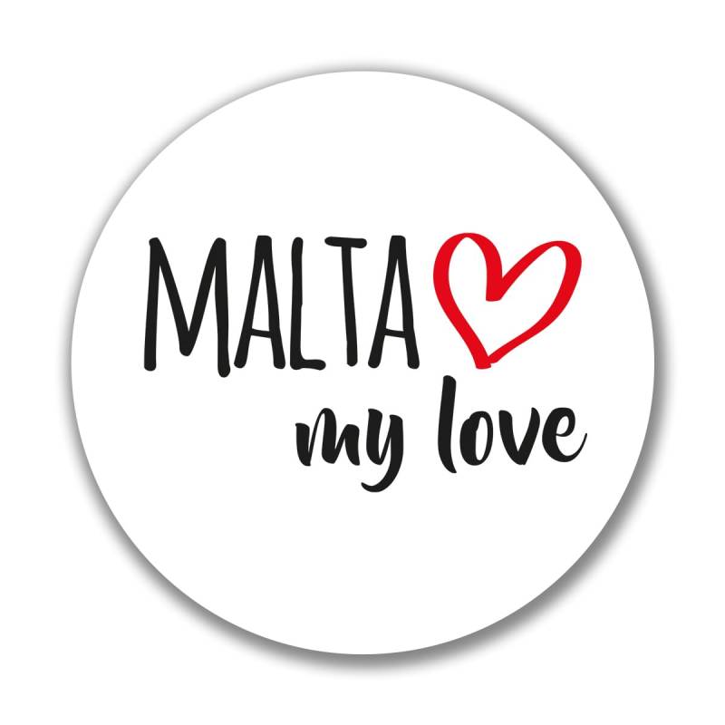 Huuraa Aufkleber Malta My Love Geschenk Sticker 10cm Malta Geschenkidee von Huuraa