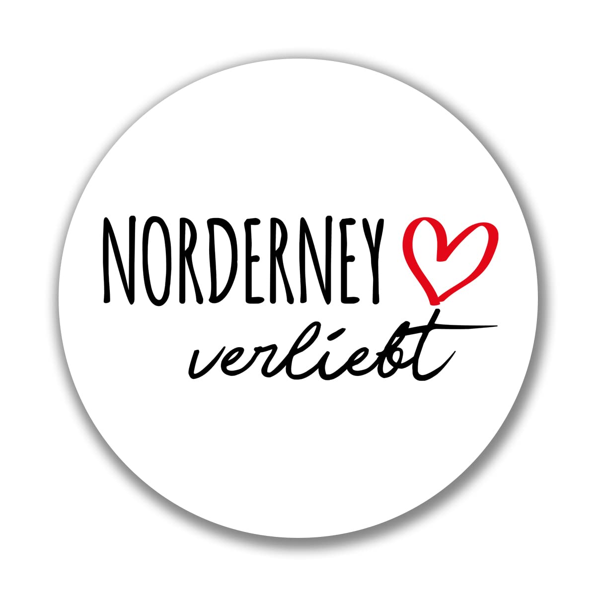 huuraa Aufkleber Norderney verliebt Sticker mit Namen deiner lieblings Insel Geschenk Idee für Freunde und Familie von huuraa