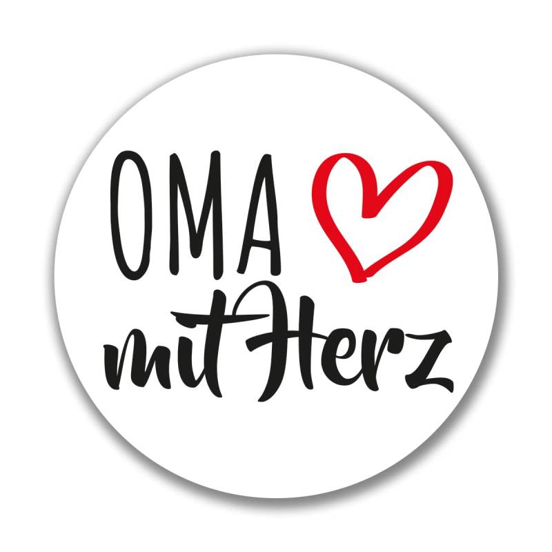 Huuraa Aufkleber Oma mit Herz Geschenk Sticker 10cm Oma Geschenkidee von Huuraa