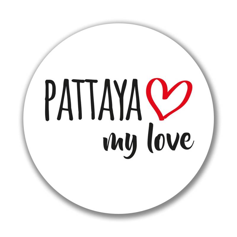 Huuraa Aufkleber Pattaya My Love Geschenk Sticker 10cm Pattaya Geschenkidee von Huuraa