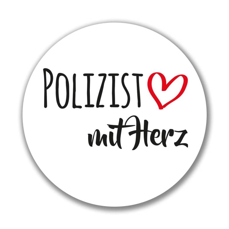 huuraa Aufkleber Polizist mit Herz Sticker 10cm mit Motiv für die tollsten Menschen Geschenk Idee für Freunde und Familie von huuraa