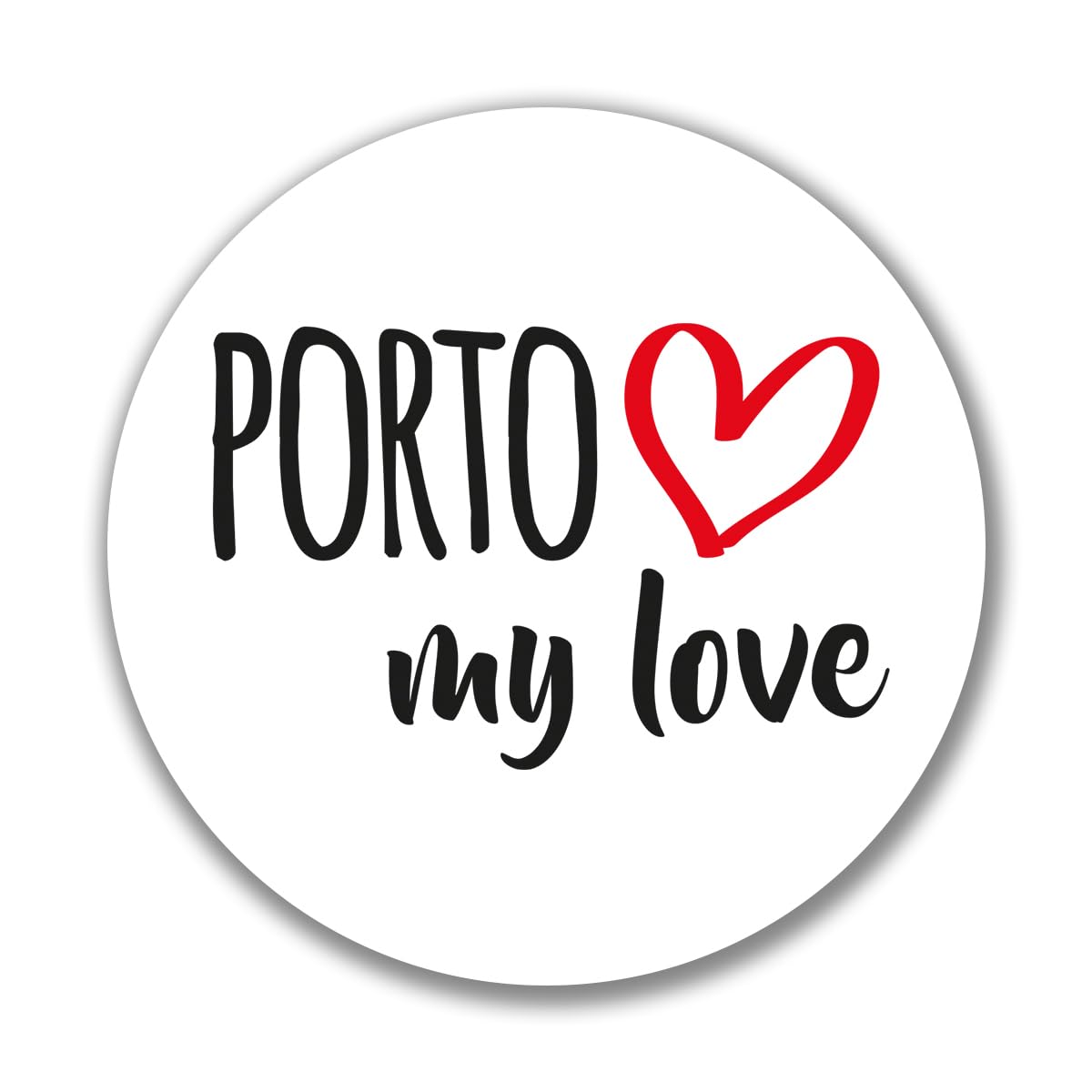 huuraa Aufkleber Porto My Love Sticker Größe 10cm für alle Fans von Porto Portugal Geschenk Idee für Freunde und Familie von huuraa