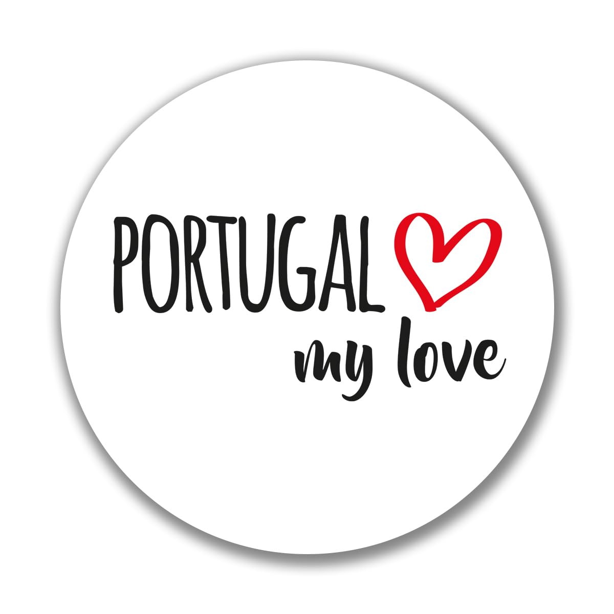 huuraa Aufkleber Portugal My Love Sticker Größe 10cm für alle die Portugal lieben Geschenk Idee für Freunde und Familie von huuraa