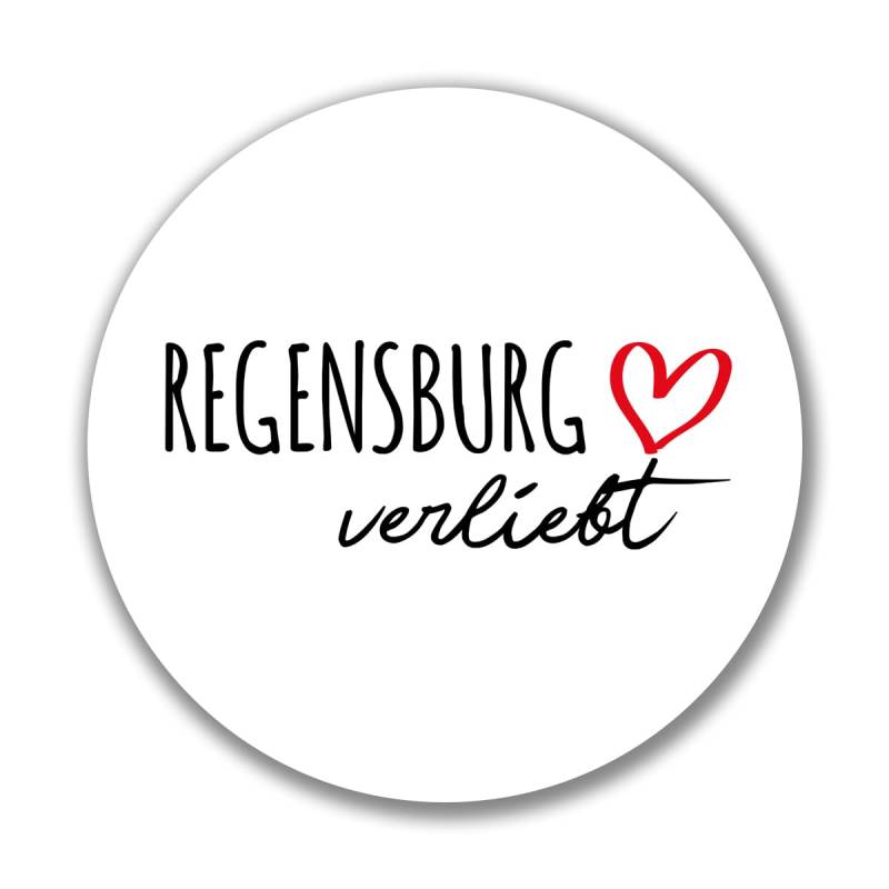 huuraa Aufkleber Regensburg verliebt Sticker Größe 10cm mit Namen deiner Lieblingsstadt in Bayern Geschenk Idee für Freunde und Familie von huuraa