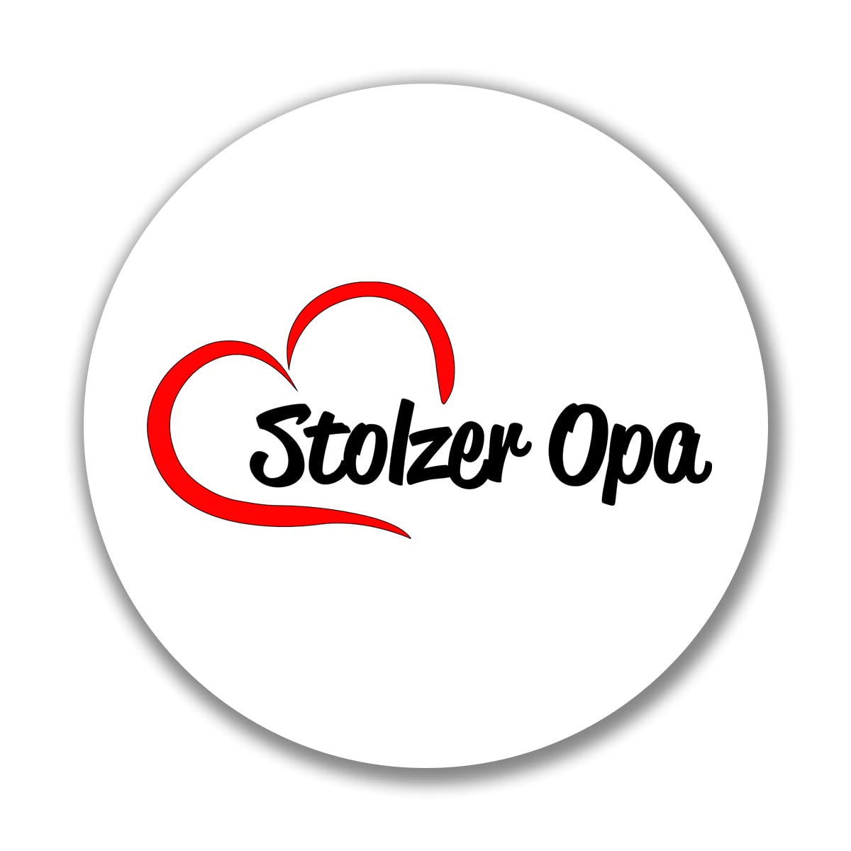 huuraa Aufkleber Stolzer Opa Herz Sticker 10cm mit Motiv für Deine lieblings Menschen Geschenk Idee für Freunde und Familie von huuraa