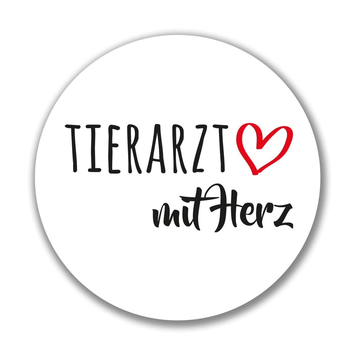 huuraa Aufkleber Tierarzt mit Herz Sticker Größe 10cm mit Motiv für die tollsten Menschen Geschenk Idee für Freunde und Familie von huuraa