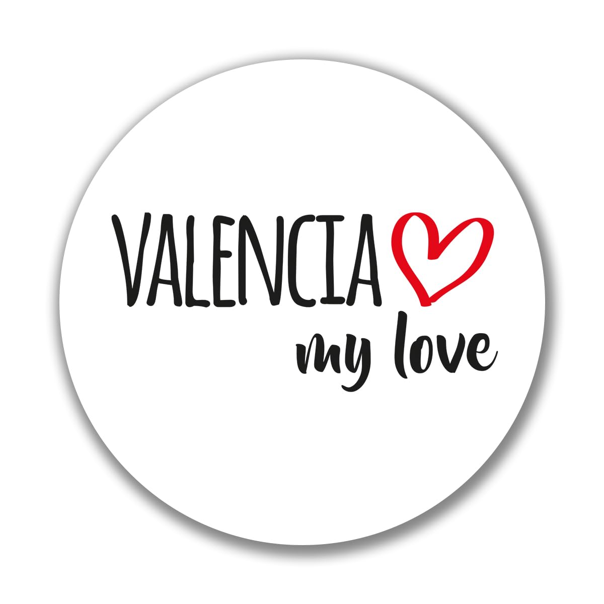 huuraa Aufkleber Valencia My Love Sticker Größe 10cm für alle Fans von Valencia Spanien Geschenk Idee für Freunde und Familie von huuraa