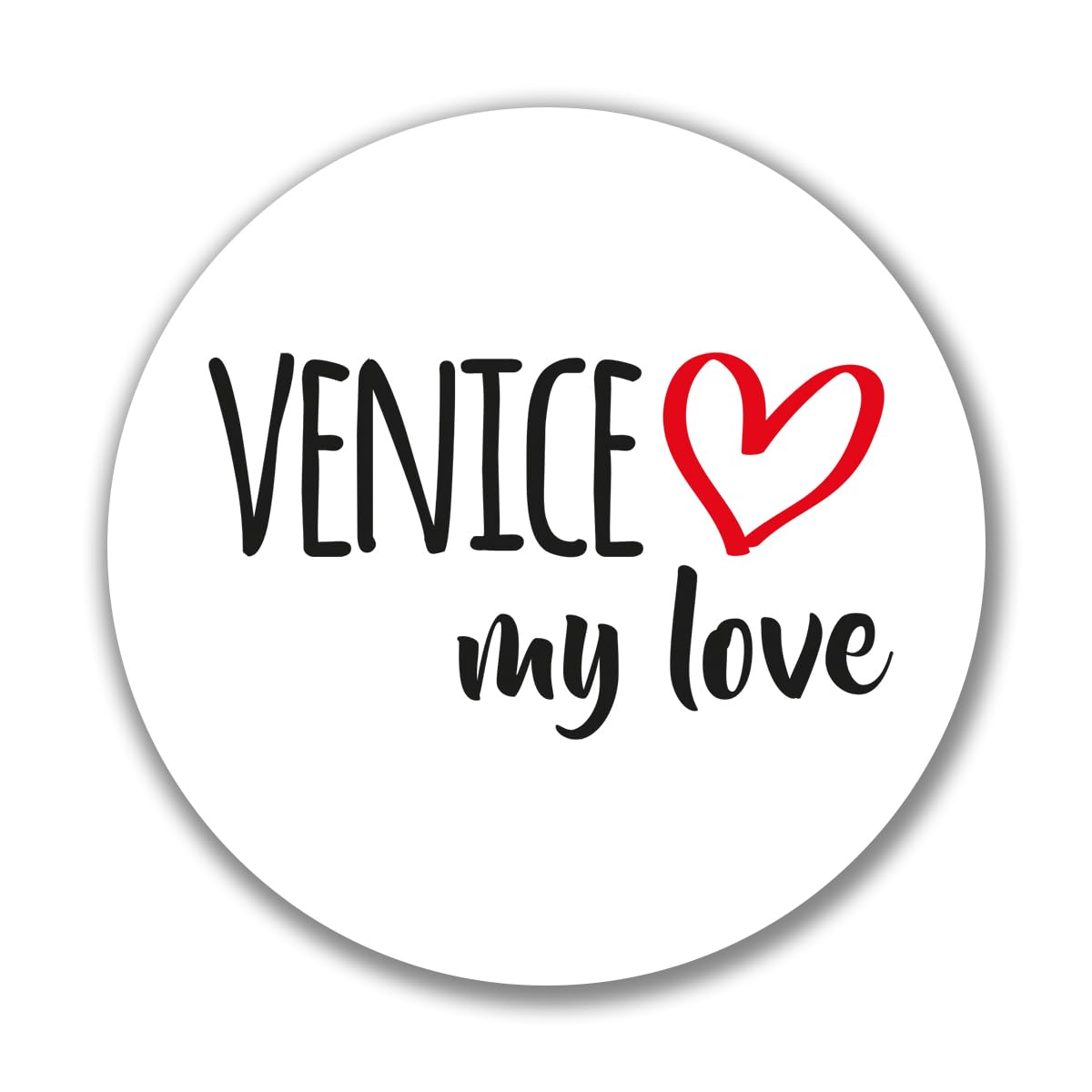 huuraa Aufkleber Venice My Love Sticker Größe 10cm für alle Fans von Venedig Italien Geschenk Idee für Freunde und Familie von huuraa