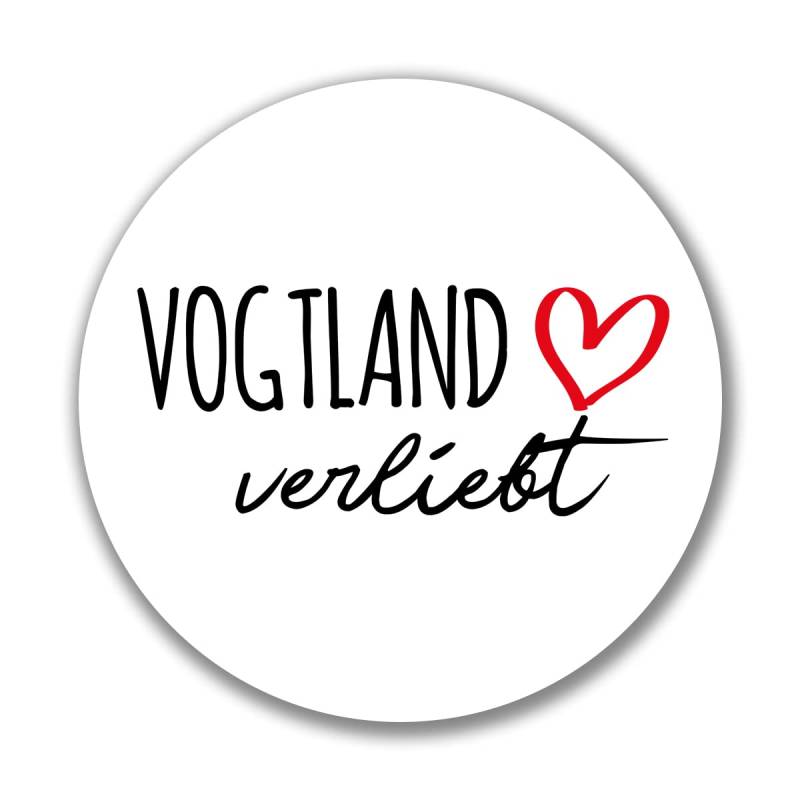 huuraa Aufkleber Vogtland verliebt Sticker 10cm mit Namen deiner lieblings Region Geschenk Idee für Freunde und Familie von huuraa