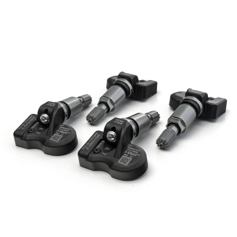 RDKS/TPMS – Reifendrucksensoren passend für: BMW 1 Serie - Typ F20 - (Bauzeitraum von 03/2014 bis 06/2019) - Metallventil Titan (Silbergrau) - OE-Nummer: 36106856209-1 Satz (4 Sensoren mit Ventil) von i-vent