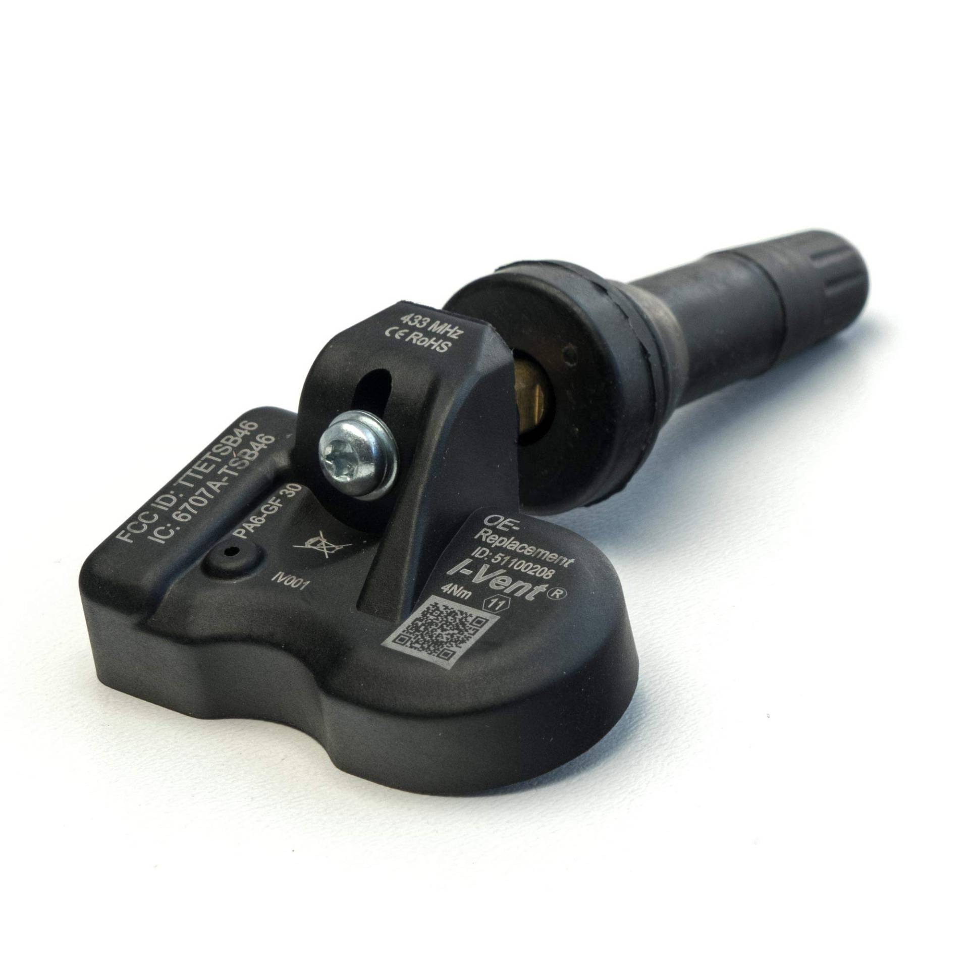 RDKS/TPMS – Reifendrucksensoren passend für: Jeep Wrangler - Typ JK - (Bauzeitraum von 10/2010 bis EOP*) - Gummiventil - OE-Nummer: 56029398AB - 1 Sensor mit Ventil von i-vent