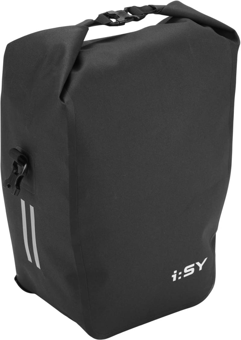 I:SY ISY wasserdichte Gepäckträgertasche - 14L & 22L Volumen- Fahrradtasche für Gepäckträger, Fahrrad Seitentasche schwarz (22L) von I:SY