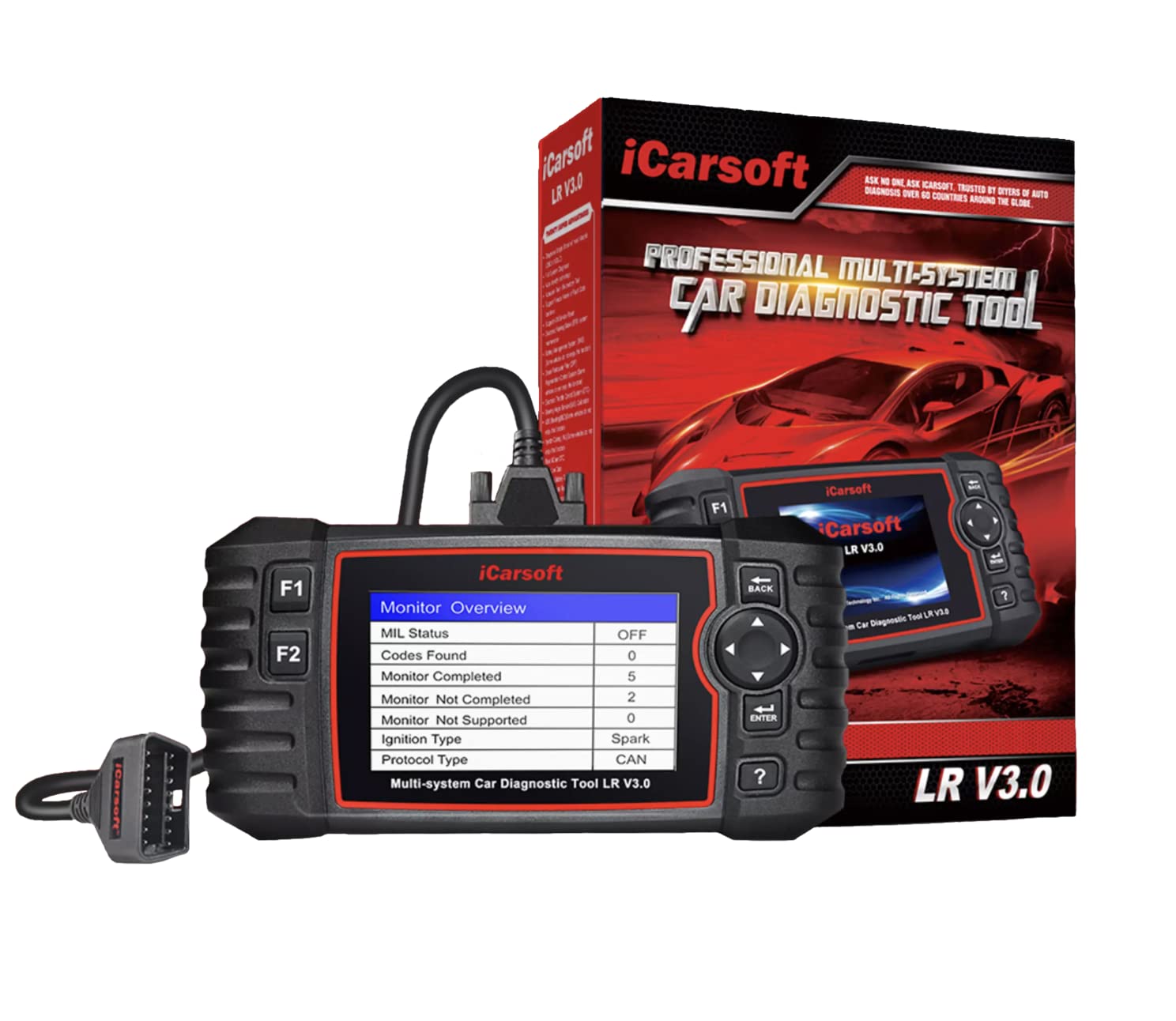 iCarsoft LR V3.0 – Koffer für Diagnose Auto Pro kompatibel für Land-Rover und Jaguar – Professionelles Diagnosegerät von iCarsoft