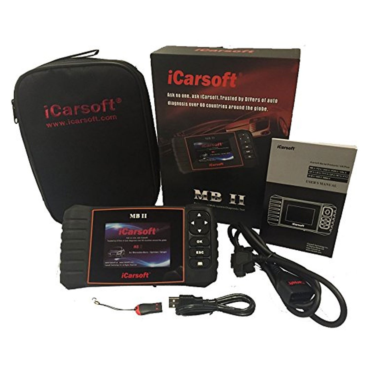 iCarsoft MB II Diaganosegerät OBD2 Benz Diagnose Fehler lesen und löschen Öl Service Rückstellung SBC Rückstellung DPF Reset von iCarsoft