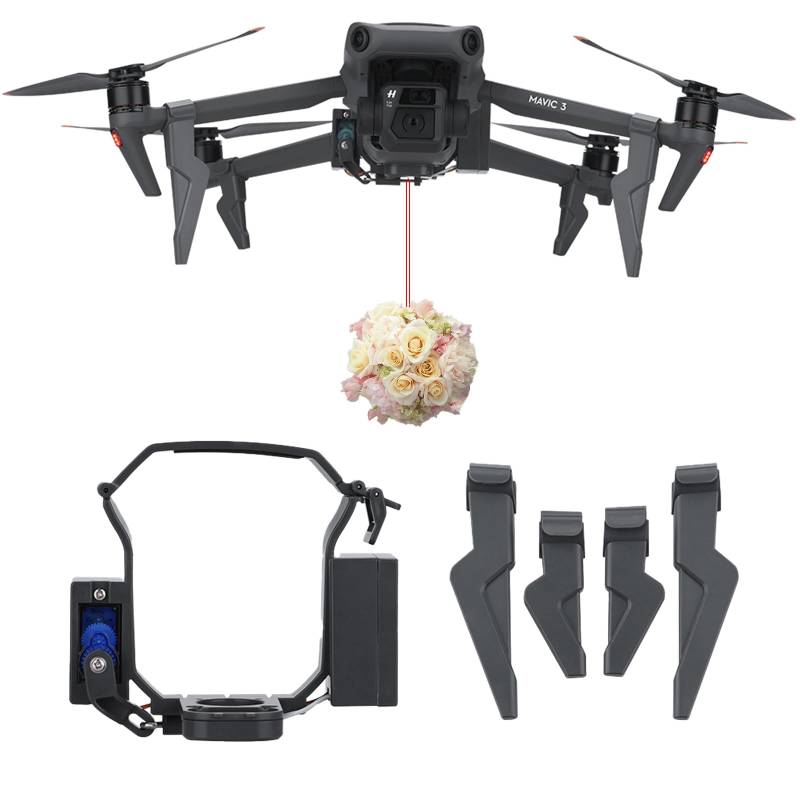 iEago RC Mavic 3 Pro Abwurfsystem Airdrop System Nutzlast Transport Gerät Werfer mit Landefüße für DJI Mavic 3 Pro/Mavic 3 / Mavic 3 Classic/Mavic 3 Cine, für Release Angeln Köder Suche Rettung von iEago RC