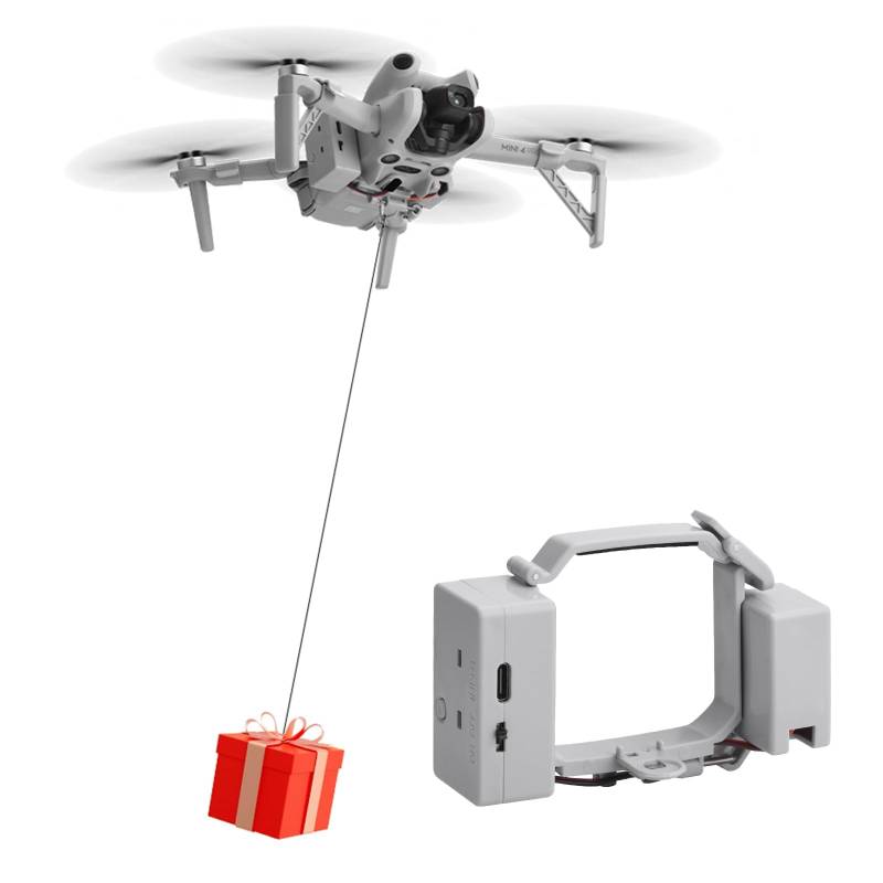 iEago RC Mini 4 Pro Nutzlast Lieferung und Transport Airdrop System Release Dropper Gerät mit Landegerät für DJI Mini 4 Pro Drohne Angelköder Freigabe Haken Drop Hochzeit Clip Such- und von iEago RC