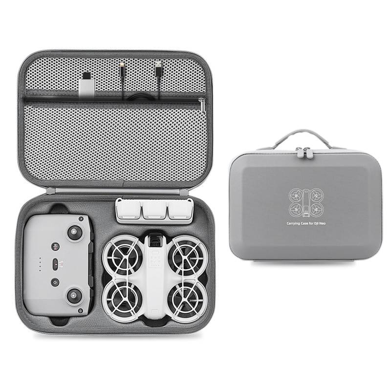 iEago RC Neo Carry Case Wasserdichte Hartschalen-Tragetasche Tragbare Reisekoffer Aufbewahrungstasche Anti-Kollisions-Schutzhülle für DJI NEO Fly More Combo Drohnenzubehör, Grau von iEago RC