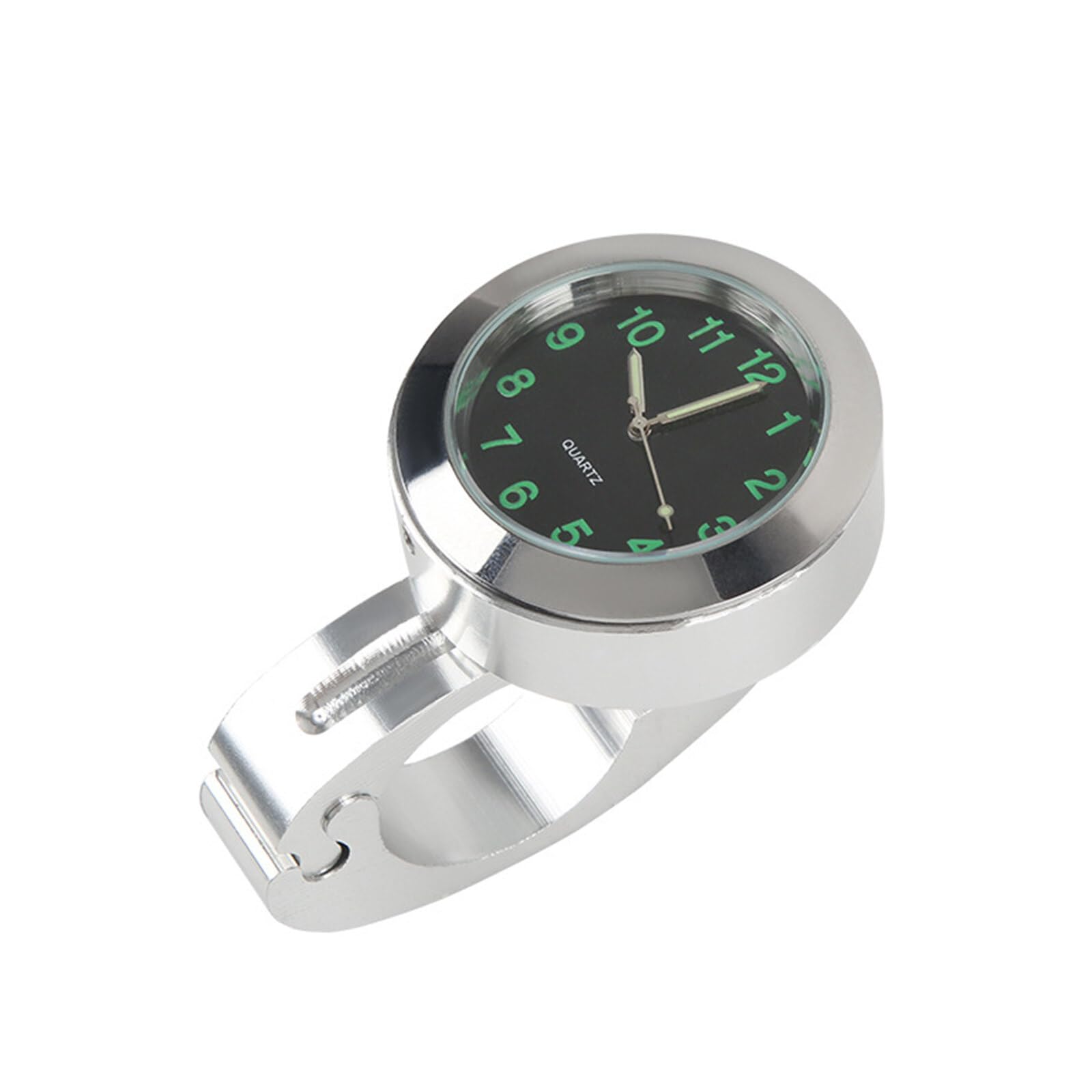 iFCOW Motorrad-Lenkeruhr, Motorrad-Lenkerhalterung, Uhr, wasserdicht, leuchtendes Zifferblatt, Uhr für 22–25 mm Lenker von iFCOW