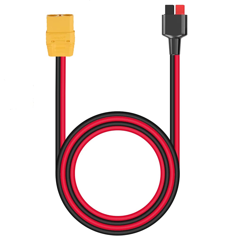 iHaospace Adapterkabel Anderson auf XT90, Solarkabel 4mm2 12AWG XT90 Buchse zu Anderson 45A Kabel 1M Camping Zubehör für Powerbank, RC,RV für RC Lipo-Batterie FPV-Drohne Large Model Aircraft usw. von iHaospace