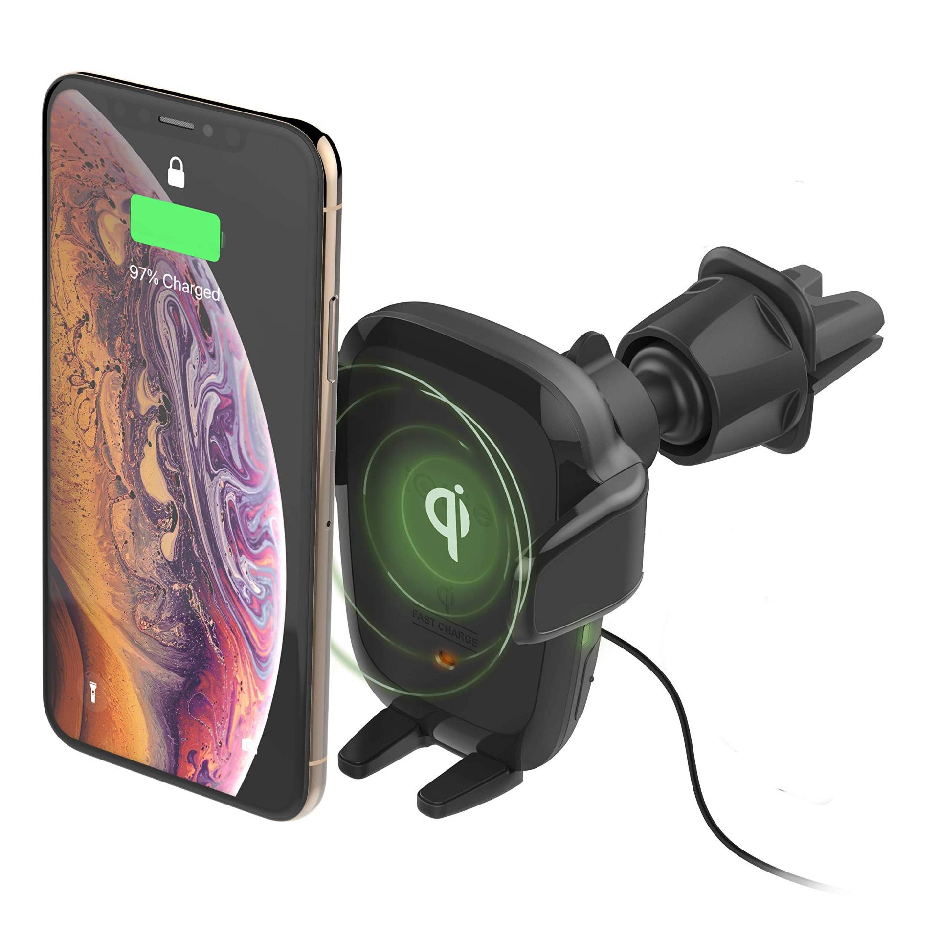 iOttie Auto SenseQi Aufladen Automatische Klemmung CD + Entlüftung für iPhone XS Max R 8 Plus 10 W für Samsung Galaxy S10 E S9 S8 Plus Edge, Hinweis 9 von iOttie