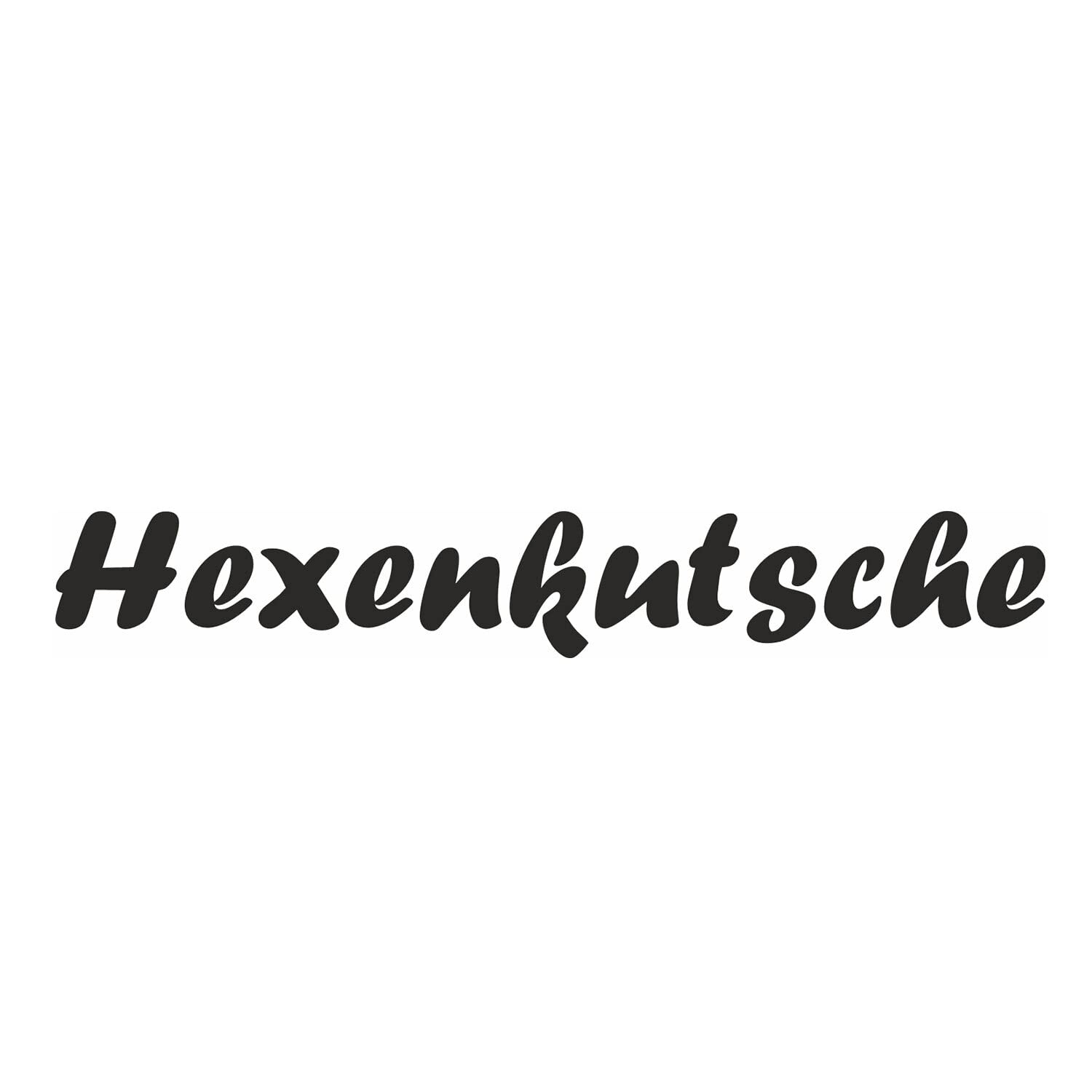 Auto-Aufkleber Schriftzug: Hexenkutsche I 48 x 7 cm I Fahrzeug-Aufkleber I Auto Sticker I Wohnmobil I LKW-Aufkleber I Halloween I lustiger Spruch I kfz700 von iSecur