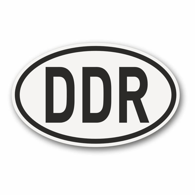 DDR Magnet Länderkennzeichen DDR Abzeichen Schwarz Weiß - 145 x 90 mm - leicht anbringen und Wieder abnehmen I PKW LKW Wohnmobil Moped Motorrad Auto - kfz730 von iSecur