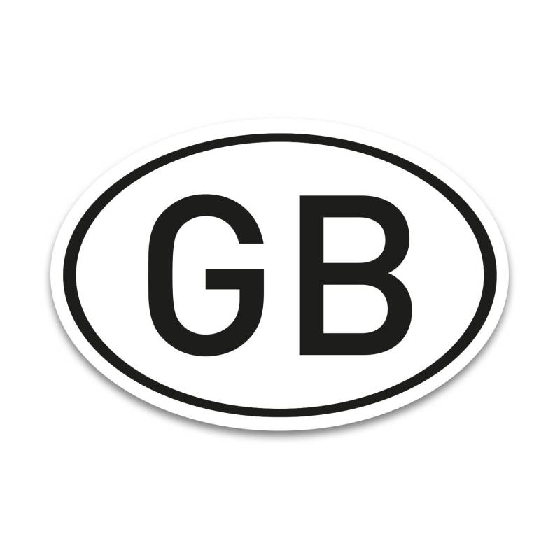 GB Magnet Länderkennzeichen Großbritannien Schwarz-Weiß - 17,5 x 11,5 cm DIN genormt - PKW LKW Wohnmobil Auto - verpflichtend außerhalb der EU - kfz_719 von iSecur