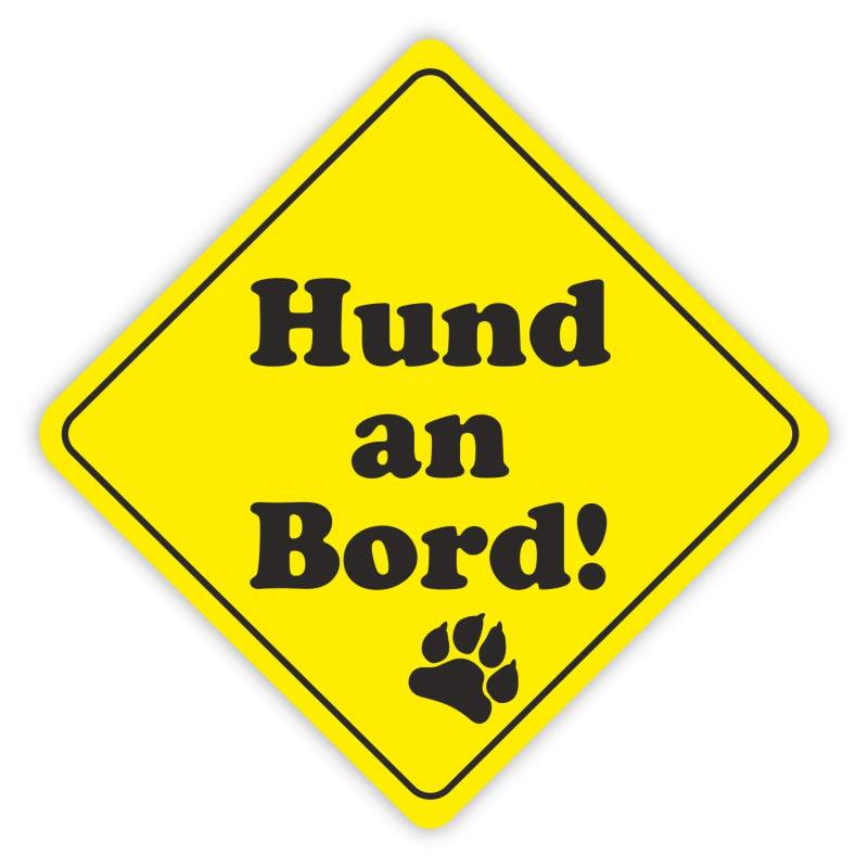 iSecur Auto-Aufkleber Hund an Bord I 11 cm hoch I Hundeaufkleber I Sticker für Hunde-Besitzer I wetterfest I kfz_319 von iSecur