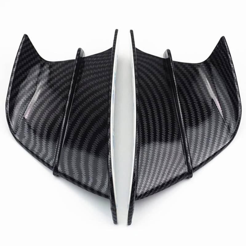 iSpchen 2 Stück Motorrad Spoiler ABS-Kunststoff Windflügel Motorrad Aerodynamische Winglets ABS Wings Spoilerflügel Motorrad Seitenverkleidung Windabweiser Modifikationszubehör,Schwarz von iSpchen