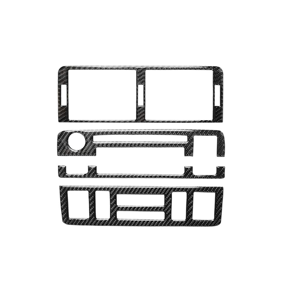 iSpchen 4-teiliges Autoaufkleber Dekoration Mittelkonsole Aufkleber Auto Carbon Interieur Auto-aufkleber Autosticker Innenraum Zubehör Passend für 3 Series E46 1998-2005 Innendekoration von iSpchen