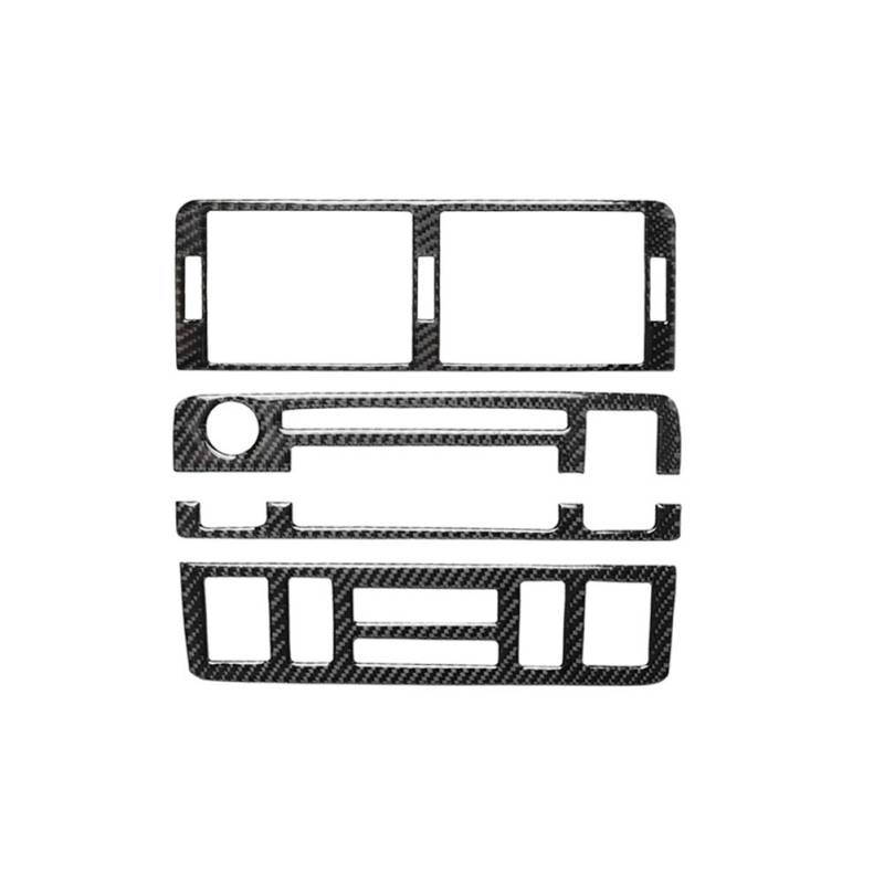 iSpchen 4-teiliges Autoaufkleber Dekoration Mittelkonsole Aufkleber Auto Carbon Interieur Auto-aufkleber Autosticker Innenraum Zubehör Passend für 3 Series E46 1998-2005 Innendekoration von iSpchen