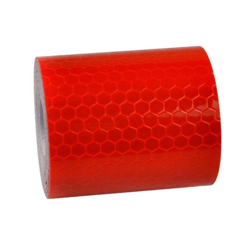 iSpchen 5cm x 3m Auto reflektierende Aufkleber Reflektorband Selbstklebend Klebeband Reflektoren Sicherheitsband Aufkleber Auto Styling selbstklebende Aufkleber Dekoration Sticker 1 Rolle,Rot von iSpchen