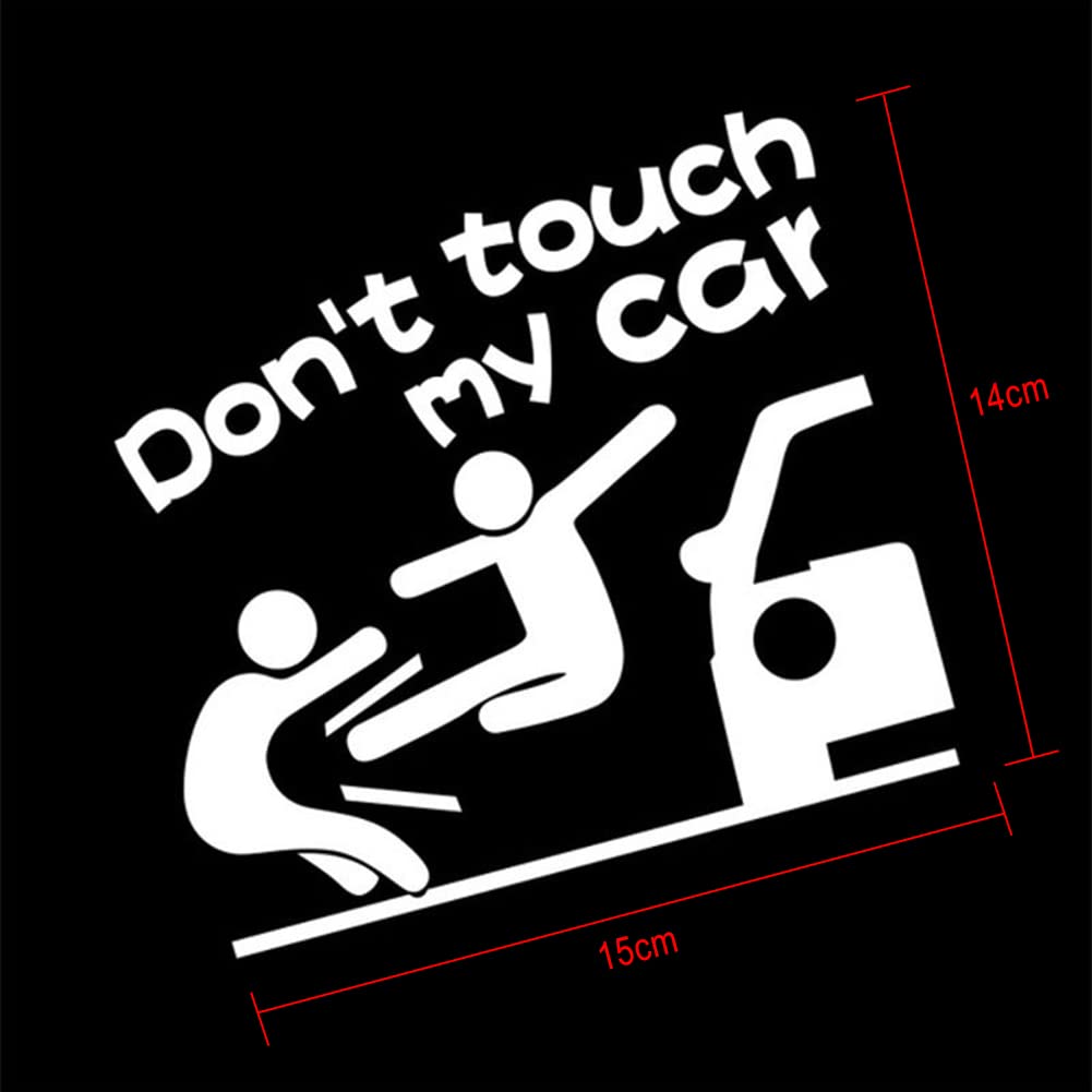 iSpchen Auto Aufkleber Don't Touch My Car Stickr Lustige aufkleber Personalisierte Reflektierende Autoaufkleber Warnaufkleber Selbstklebend Aufkleber Auto Fenster Stoßstange Dekoration Aufkleber von iSpchen